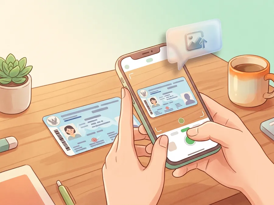 ภาพประกอบ: ถ่ายรูปบัตรประชาชนส่งยืนยันตัวตนผ่าน LINE เพื่อสมัครเน็ตบ้าน AIS Fiber