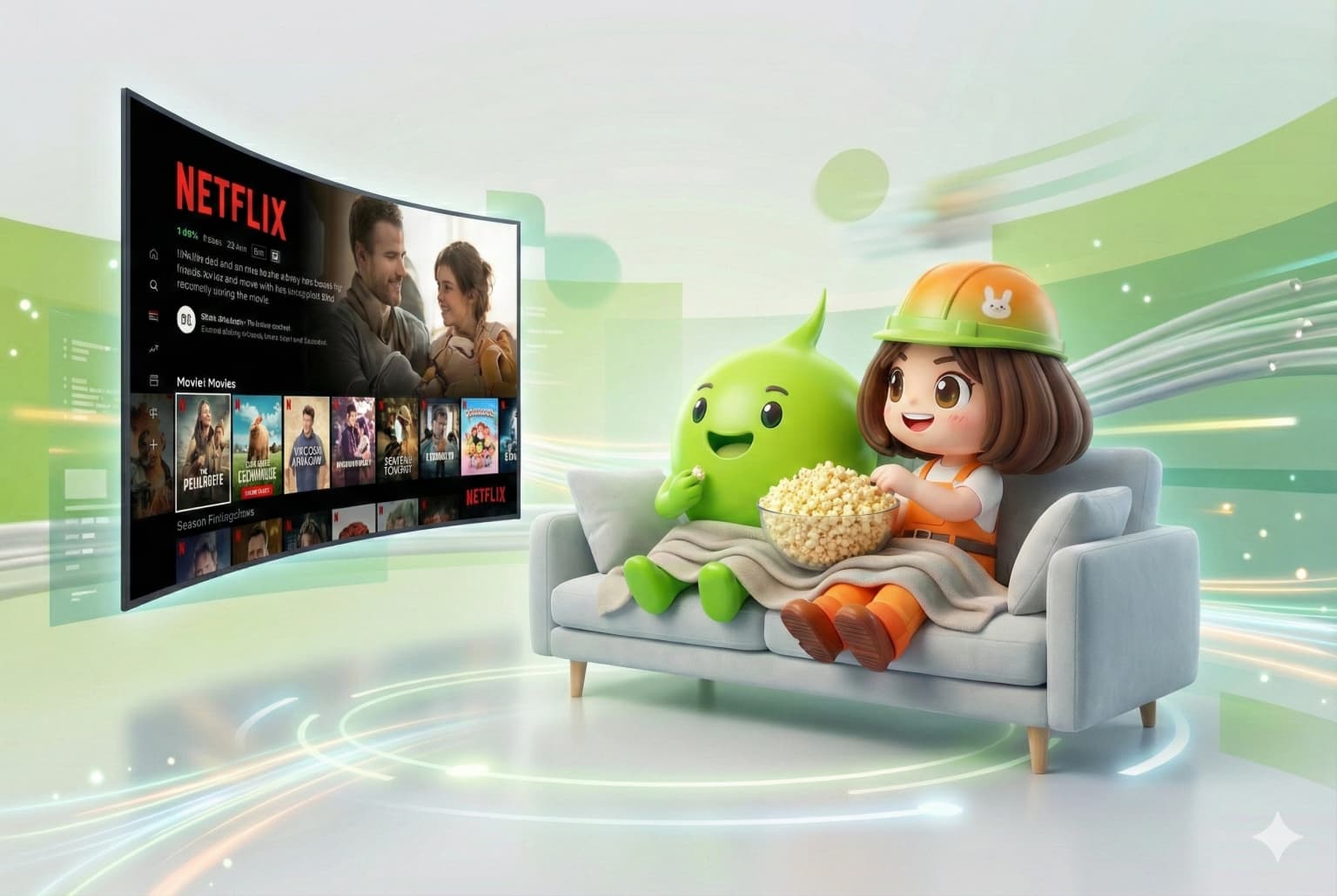 เน็ตบ้านพร้อม Netflix - 1 Gbps/500 Mbps