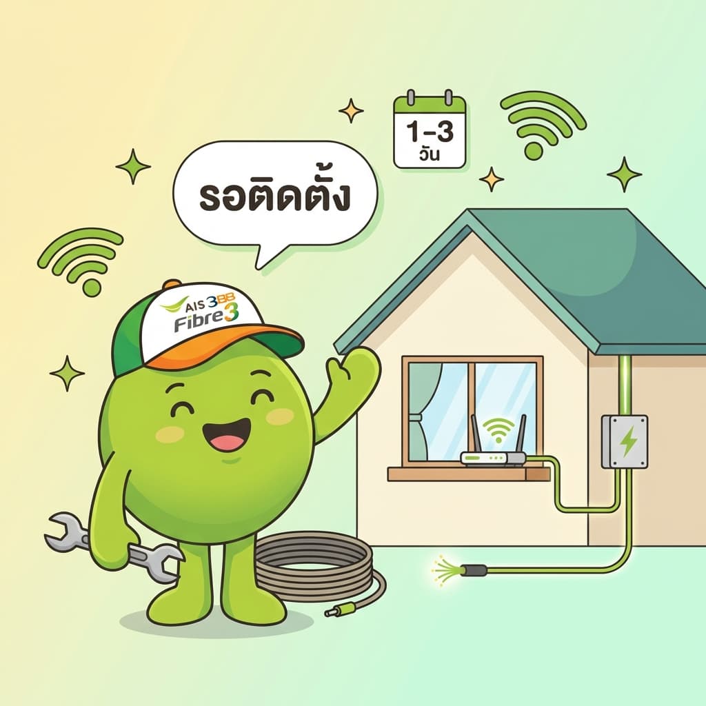 ขั้นตอนที่ 4: รอช่างมาติดตั้ง Fiber